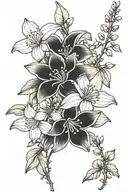 yellow jasmine flowers growing tattoo design idea