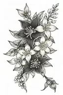 yellow jasmine flowers growing tattoo design idea