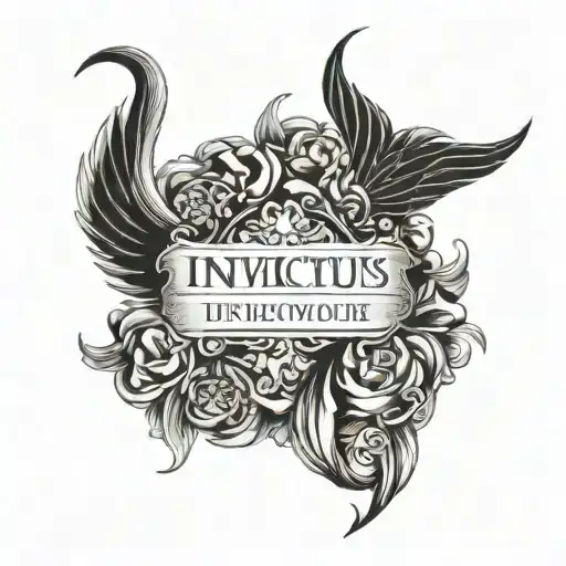 Text: INVICTUS tattoo design idea