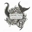 Text: INVICTUS tattoo design idea