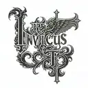 Text: INVICTUS tattoo design idea