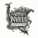 Text: INVICTUS tattoo design idea
