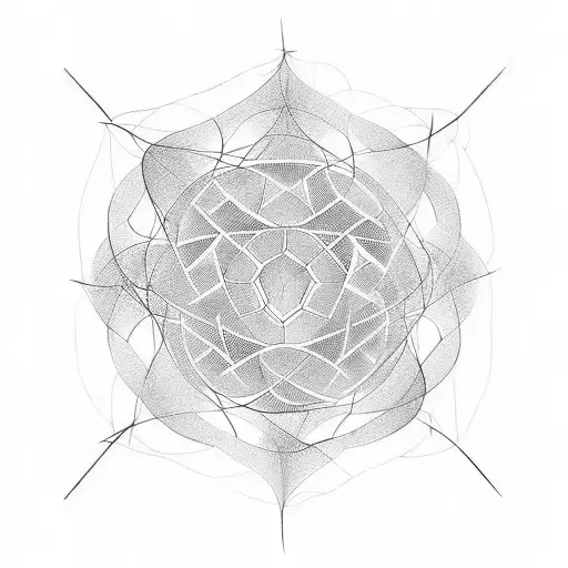 hexagonal infinity with 3D effect tattoo design idea