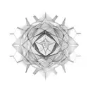 hexagonal infinity with 3D effect tattoo design idea