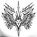 phénix with metatron tattoo design idea