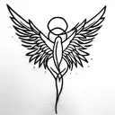 phénix with metatron tattoo design idea