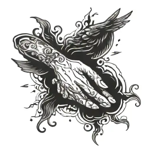 A vintage-inspired tattoo of a substance abuse counselor offering a helping hand to someone in need, with symbolic elements representing healing and recovery tattoo design idea