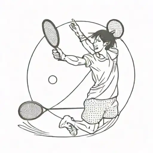 badminton enthusiasist tattoo design idea