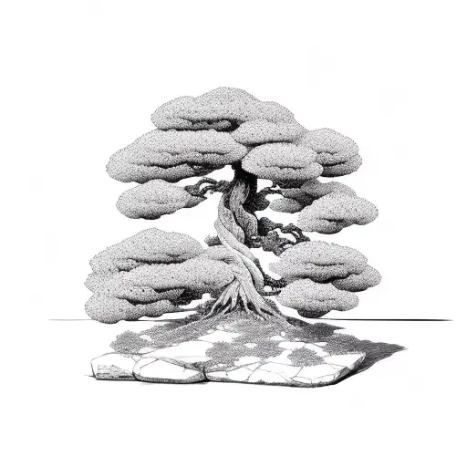 bonsai tree  tattoo design idea