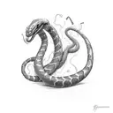 cobra on biceps tattoo design idea