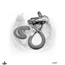 cobra on biceps tattoo design idea