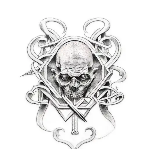 renaissance greek mythology battle tattoo design idea