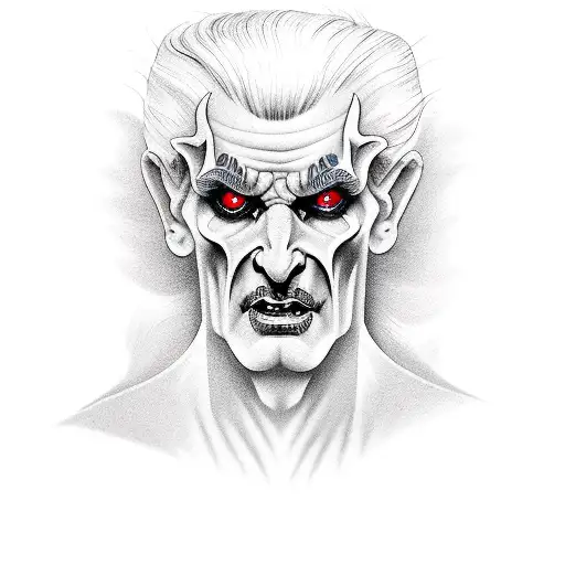 hades headshot looking to the right  tattoo design idea
