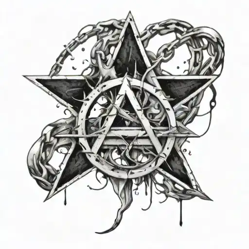 anarchy symbol tattoo design idea