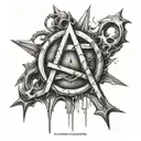anarchy symbol tattoo design idea
