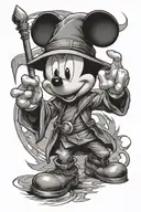 Mickey Mouse sorcerer's apprentice tattoo design idea