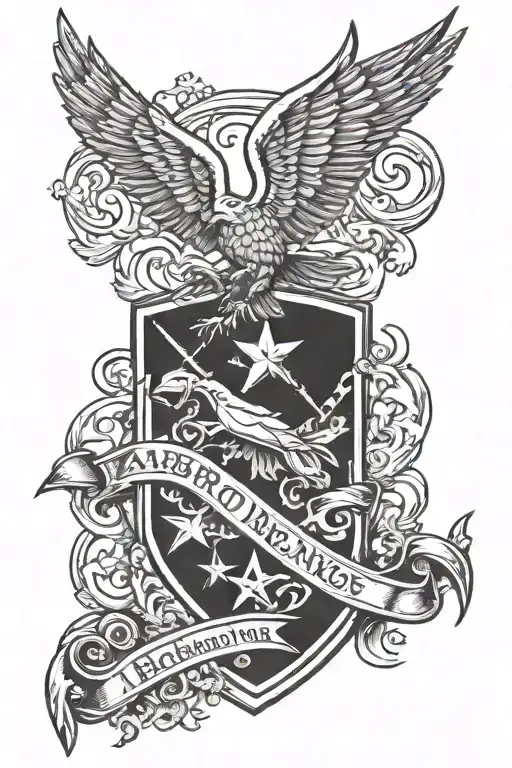 military airborne infantry tattoo design idea