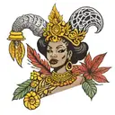 afrocentric queen tattoo design idea