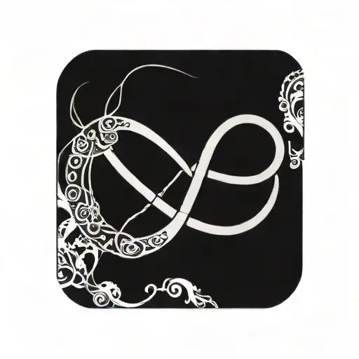 Infinity Symbol with heart tattoo design idea