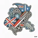 Hawaiian flag tattoo design idea