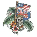 Hawaiian flag tattoo design idea