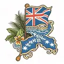 Hawaiian flag tattoo design idea