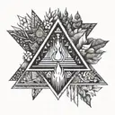 camp fire tattoo design idea
