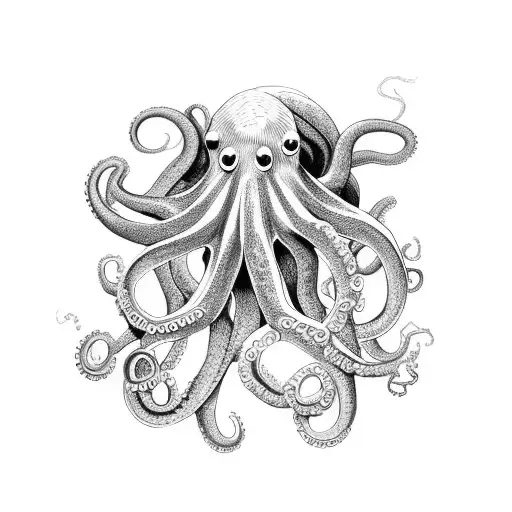 octopus and an abyss tattoo design idea