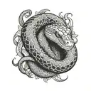 Adder snake tattoo design idea