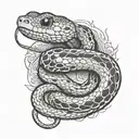 Adder snake tattoo design idea