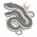 Adder snake tattoo design idea