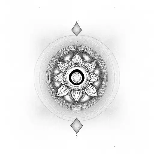sudharshan chakra on shoulder tattoo tattoo design idea