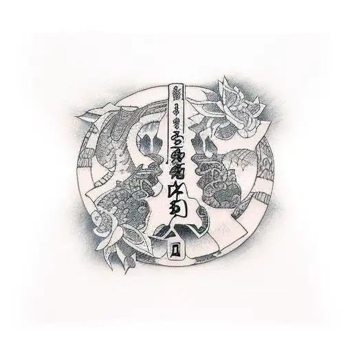 coffin tattoo design idea