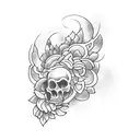 coffin tattoo design idea