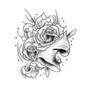 coffin tattoo design idea