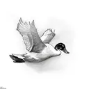 ducks flying tattoo design idea