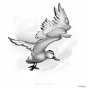 ducks flying tattoo design idea