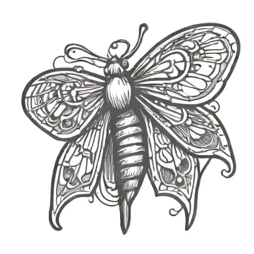 Moth tattoo design idea