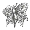 Moth tattoo design idea