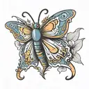 Moth tattoo design idea