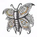 Moth tattoo design idea