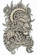 Tribal Noah tattoo design idea