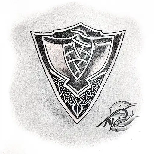 Shield tattoo design idea