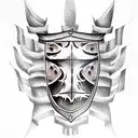 Shield tattoo design idea