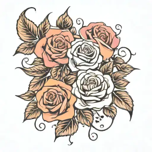 Roses and Philadelphia tattoo design idea