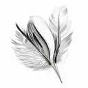 feathers falling down a arm tattoo design idea