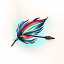 Feather falling tattoo design idea