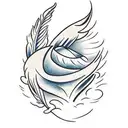 Feather falling tattoo design idea