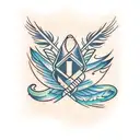 Feather falling tattoo design idea