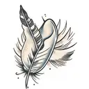 Feather falling tattoo design idea
